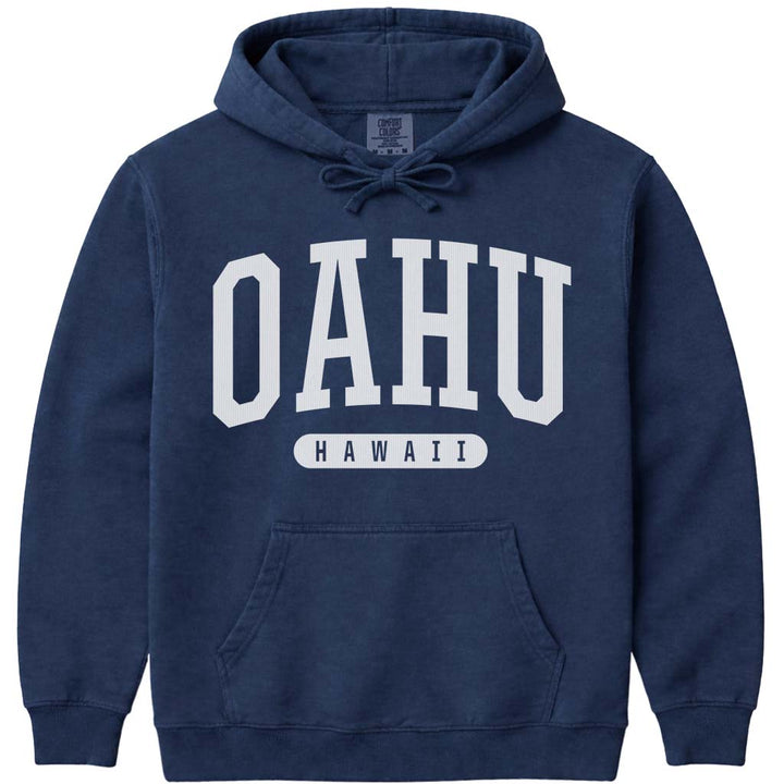 Oahu Hawaii Hooded Sweatshirt - Navy