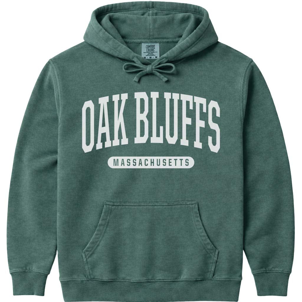 Oak Bluffs Massachusetts Hoodie - Blue Spruce
