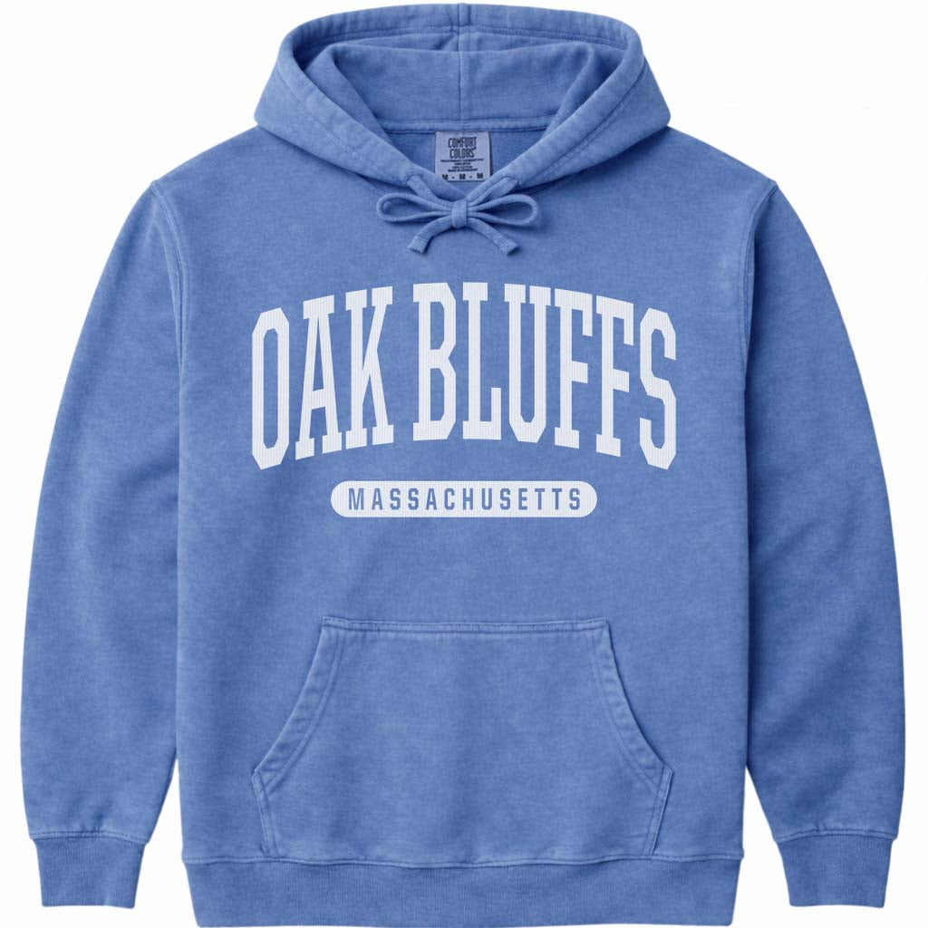 Oak Bluffs Massachusetts Hoodie - Flo Blue