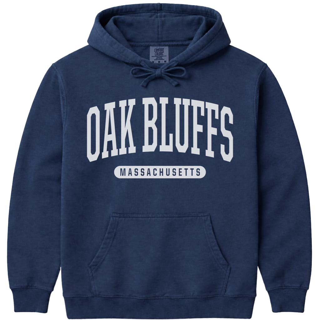 Oak Bluffs Massachusetts Hoodie - Navy