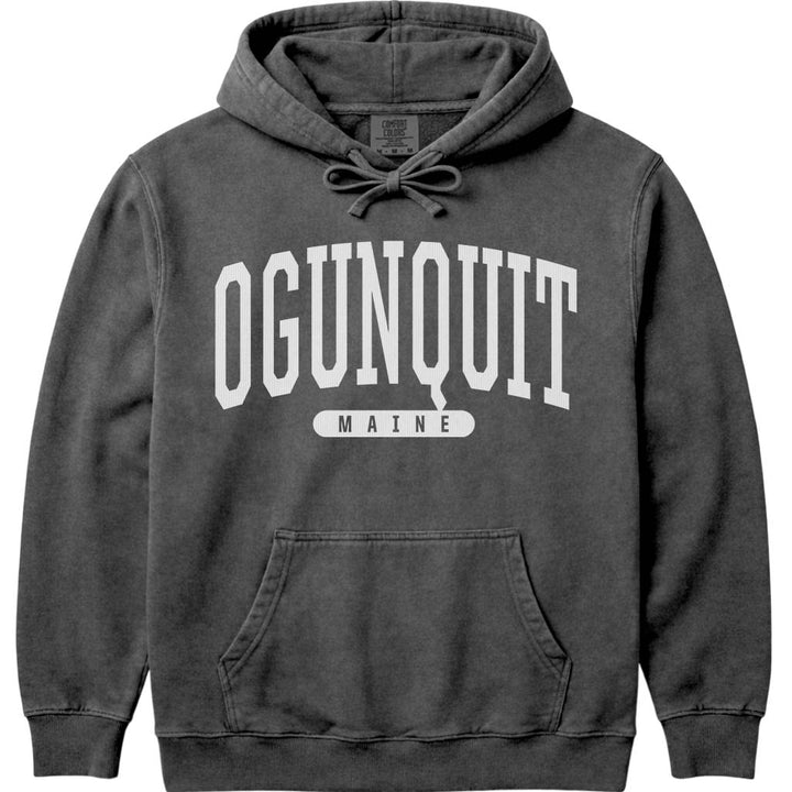 Ogunquit Maine Campus Style Hoodie Sweatshirt - Pepper