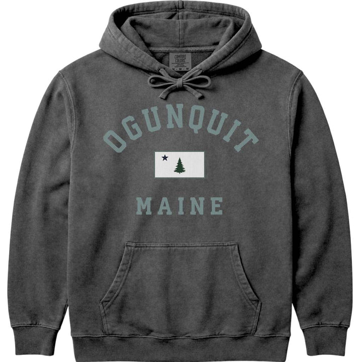 Ogunquit Arched Flag Hooded Sweatshirt - Pepper