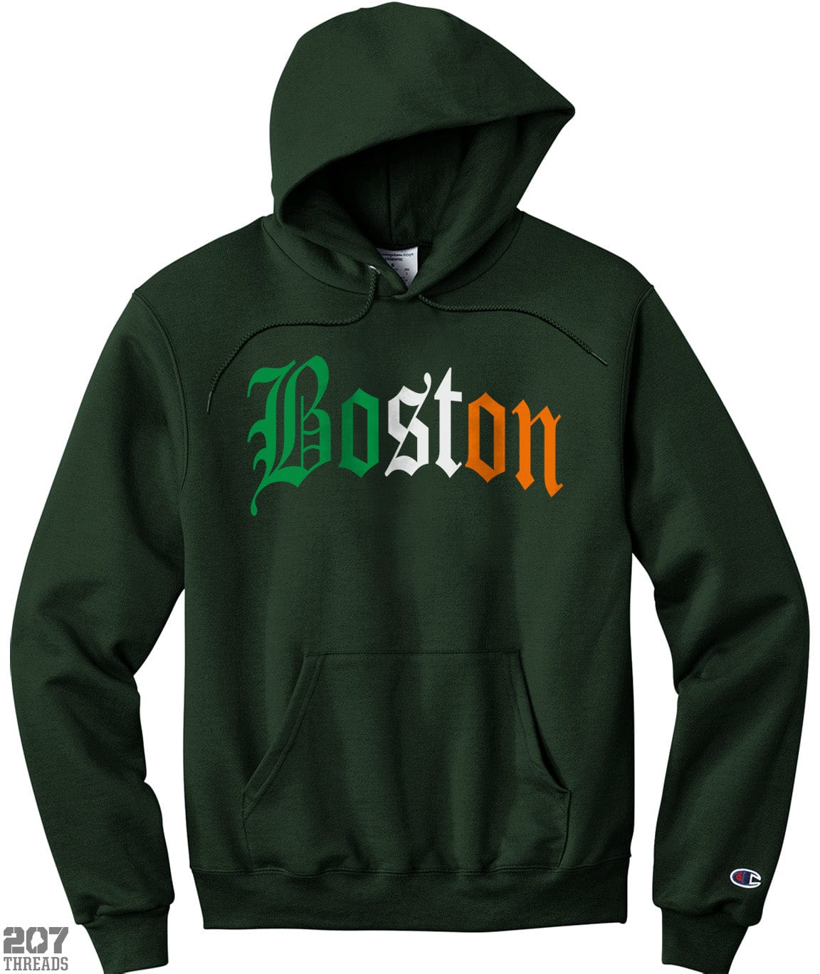 Irish Flag Boston Hoodie Champion Sweatshirt