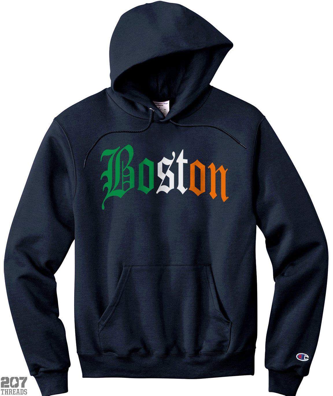 Irish Flag Boston Hoodie Champion Sweatshirt