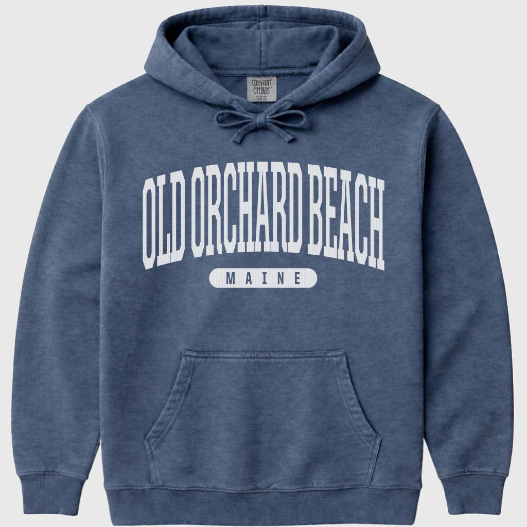 Old Orchard Beach Hoodie Old Orchard Beach ME Maine Hooded Sweatshirt - Denim