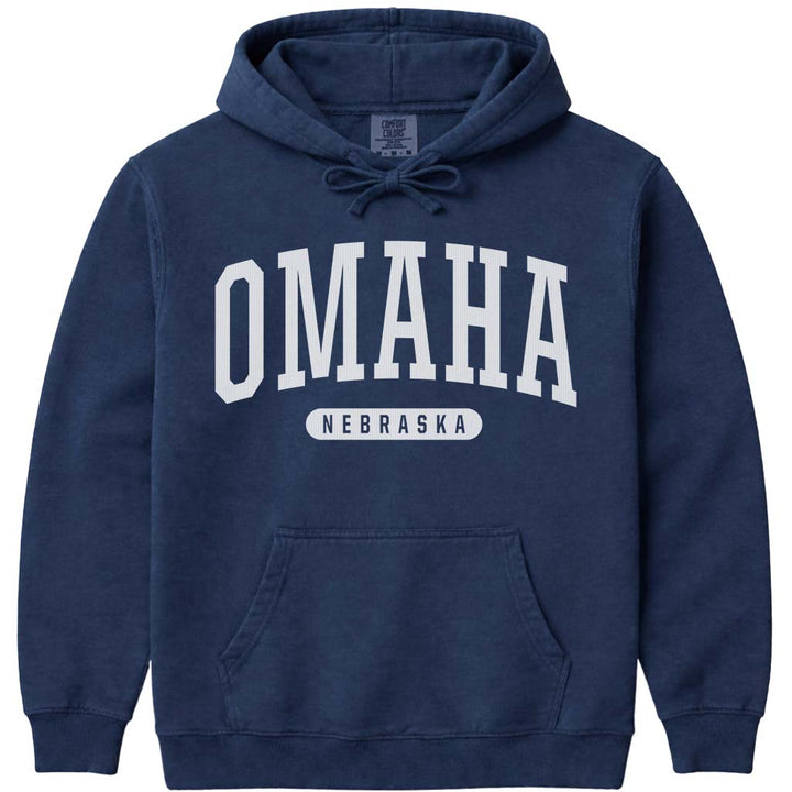 Omaha Nebraska Hooded Sweatshirt - Navy