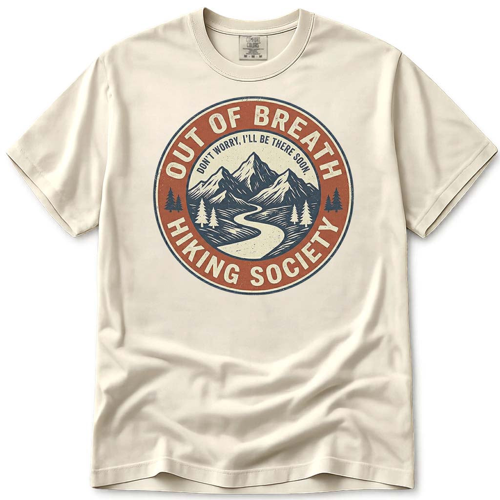 Out Of Breath Hiking Society Tee - Ivory