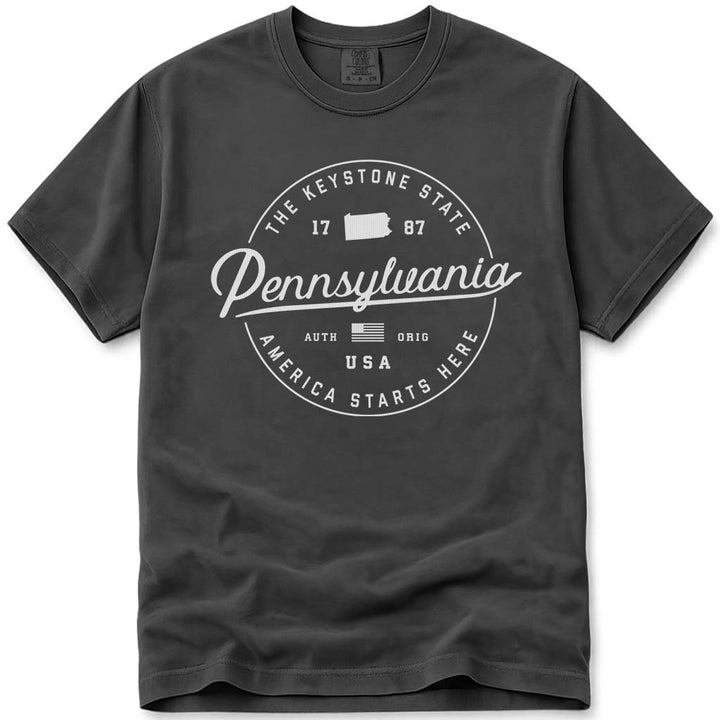 State of Pennsylvania T Shirt - Pepper