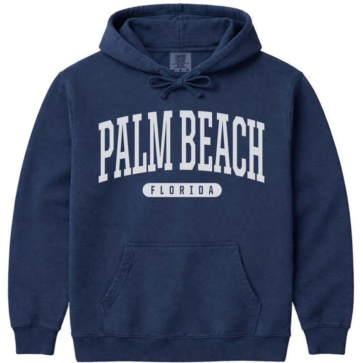 Palm Beach Florida Hooded Sweatshirt - Navy