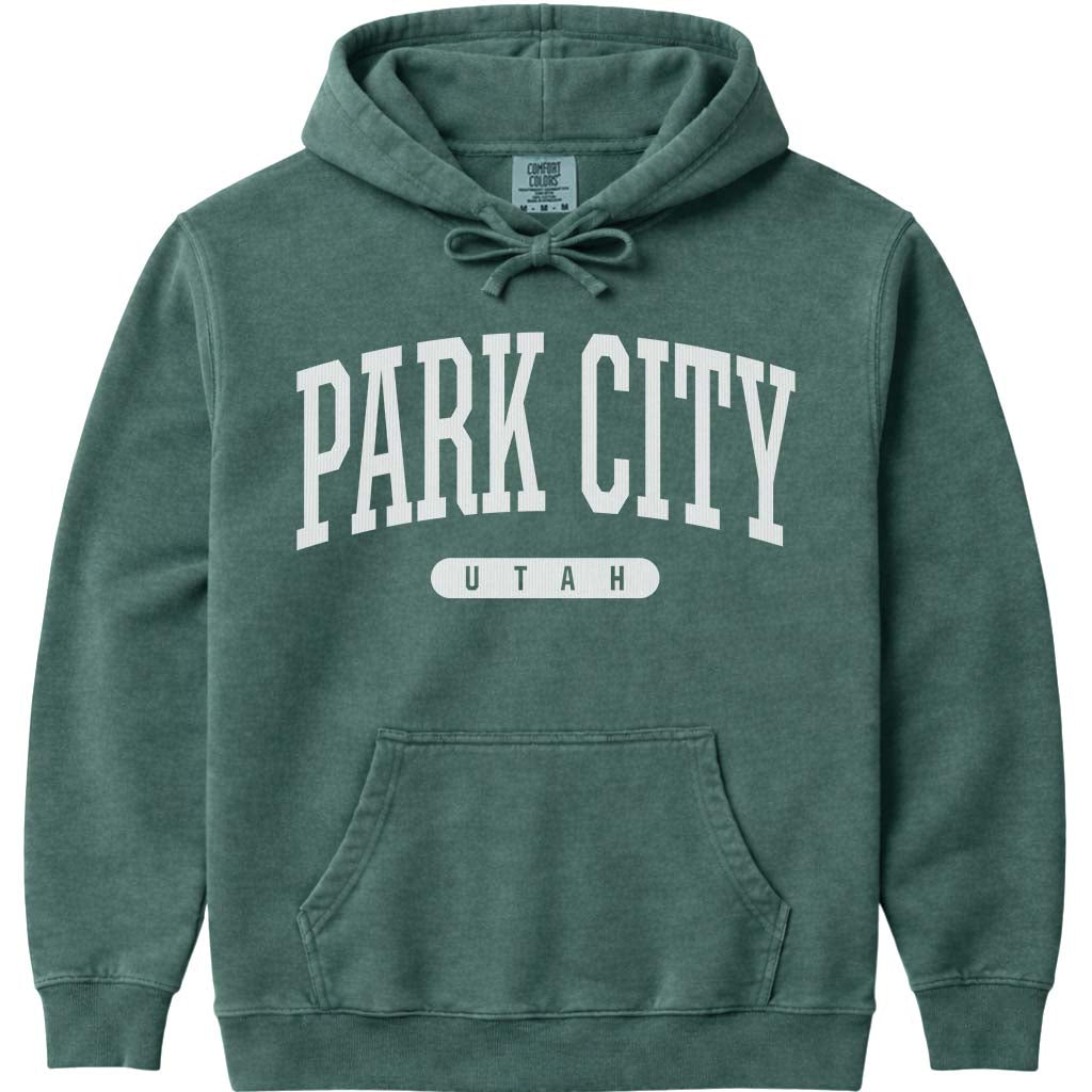 Park City Utah Hoodie Sweatshirt - Blue Spruce