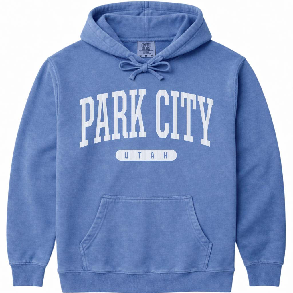 Park City Utah Hoodie Sweatshirt - Flo Blue