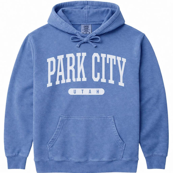 Park City Utah Hoodie Sweatshirt - Flo Blue