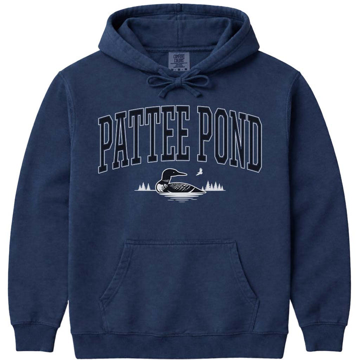 Pattee Pond Loon & Eagle Hoodie Sweatshirt - Navy
