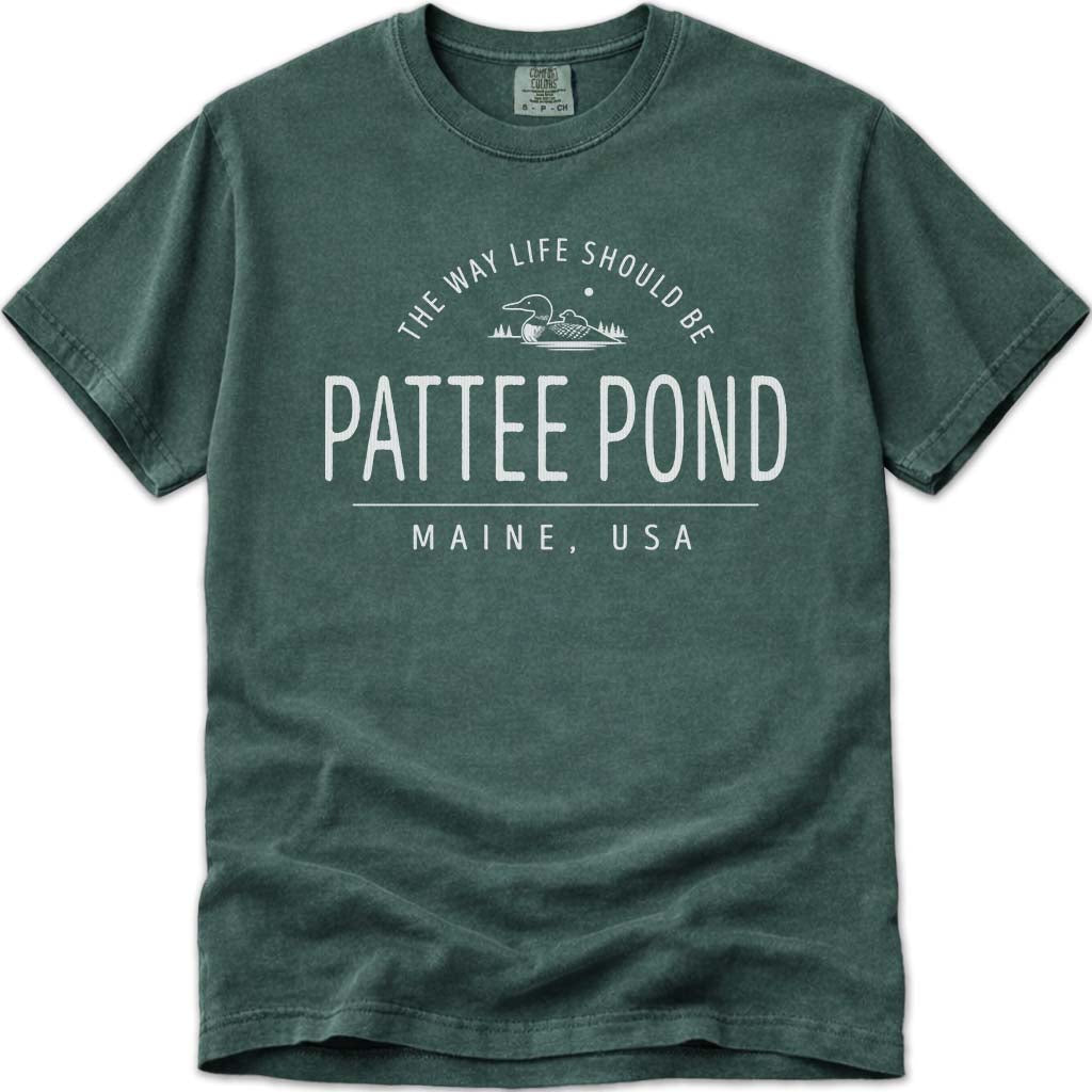 Pattee Pond Loon T Shirt - Blue Spruce