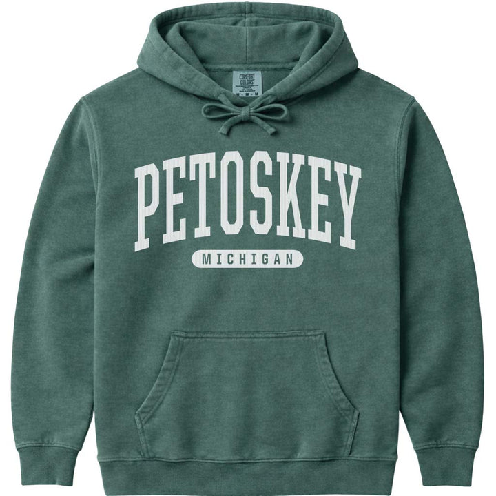 Petoskey Michigan Hoodie - Blue Spruce