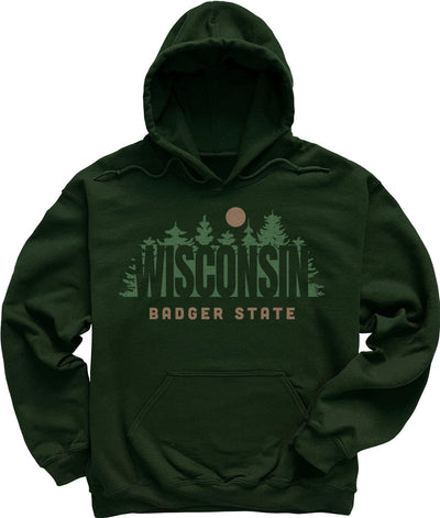 Pine Forest Wisconsin Hoodie Sweatshirt