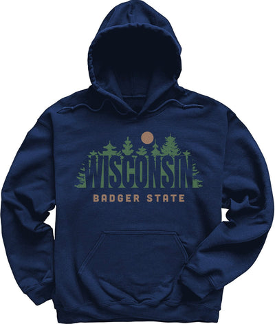 Pine Forest Wisconsin Hoodie Sweatshirt