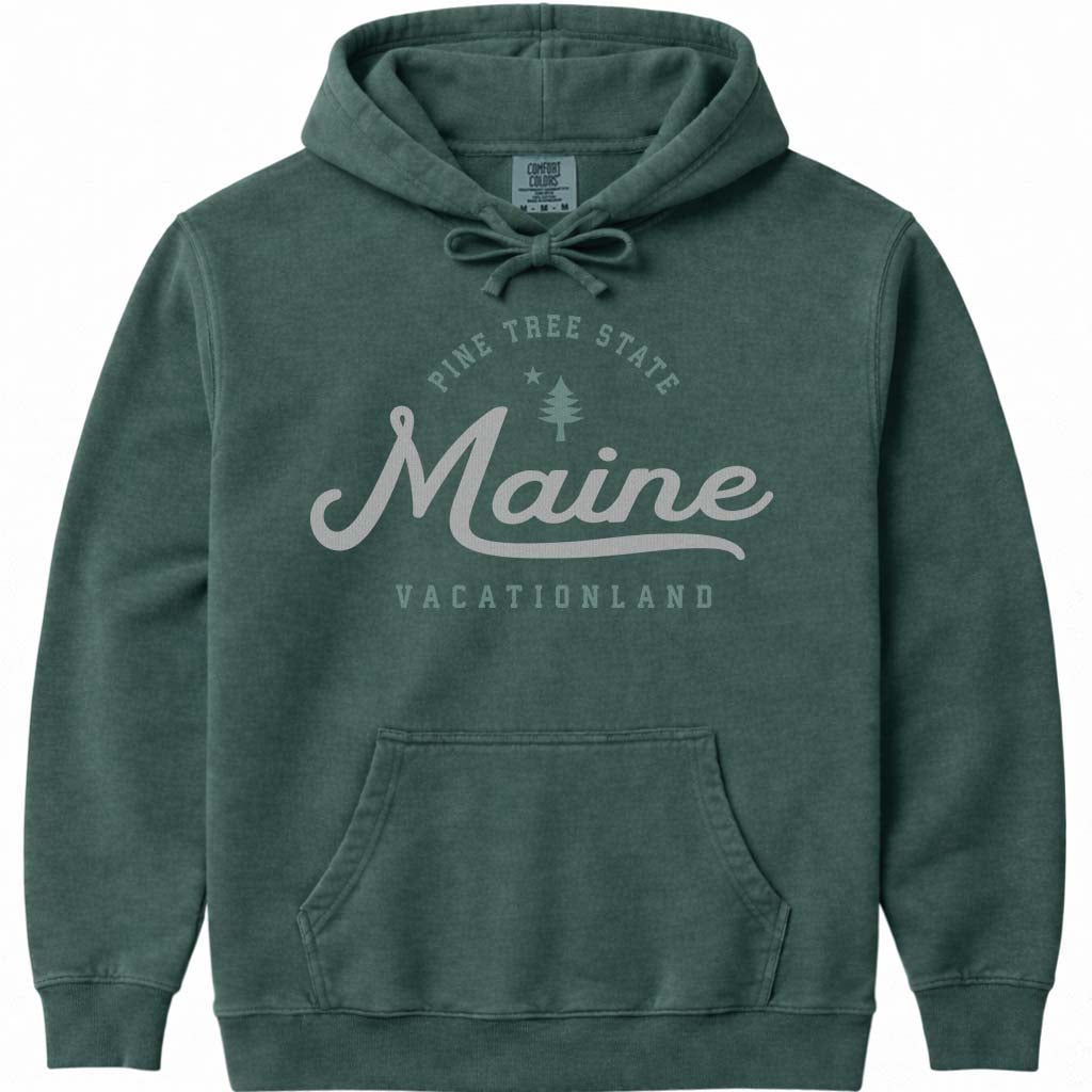 Pine Tree State Hoodie Sweatshirt - Blue Spruce