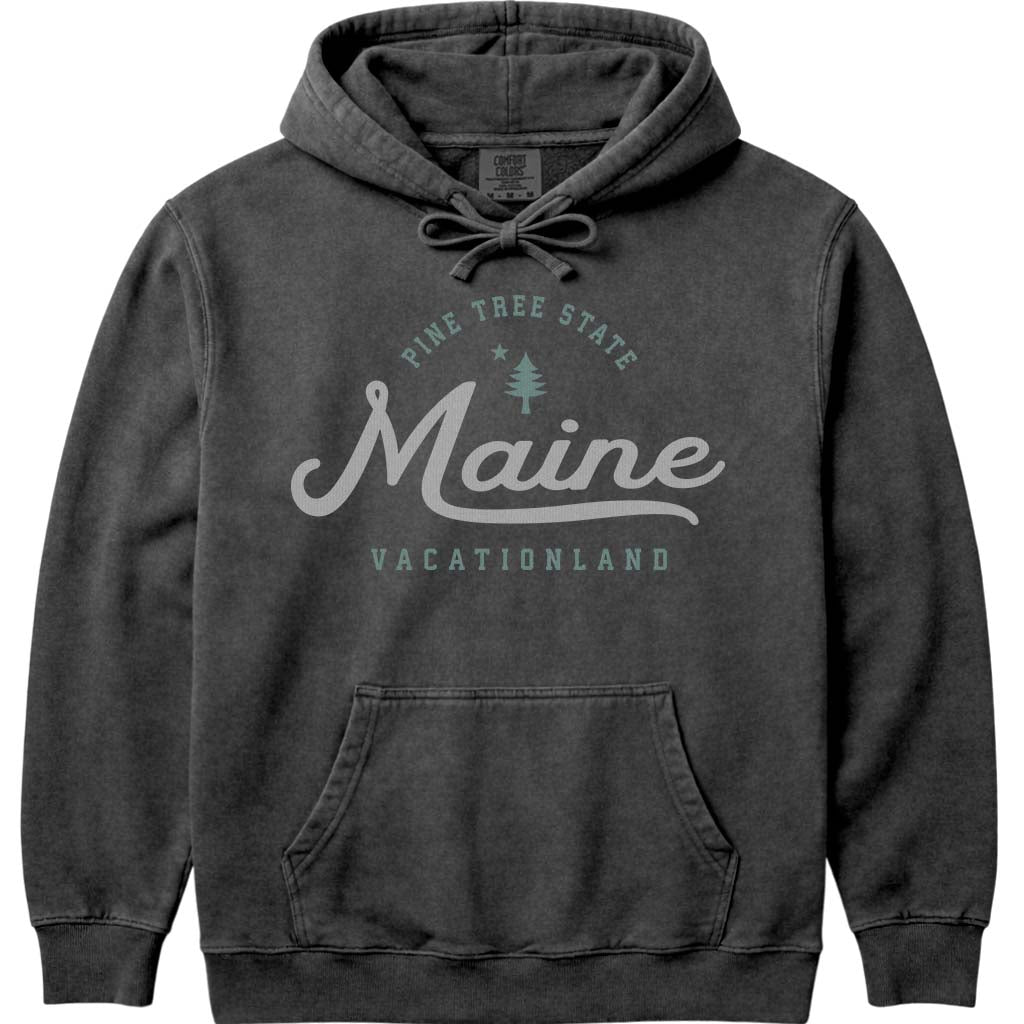 Pine Tree State Hoodie Sweatshirt - Pepper