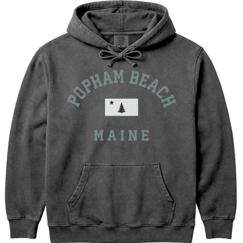 Popham Beach Arched Flag Pullover Hoodie