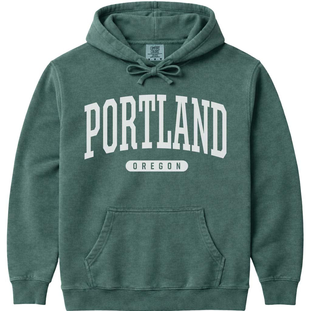 Portland Oregon Hoodie Sweatshirt - Blue Spruce