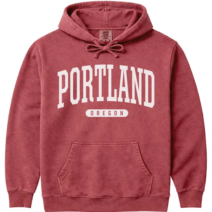 Portland Oregon Hoodie Sweatshirt - Crimson