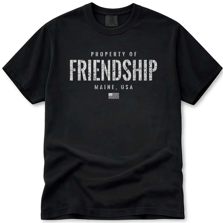 Property of Friendship Maine T Shirt - Black