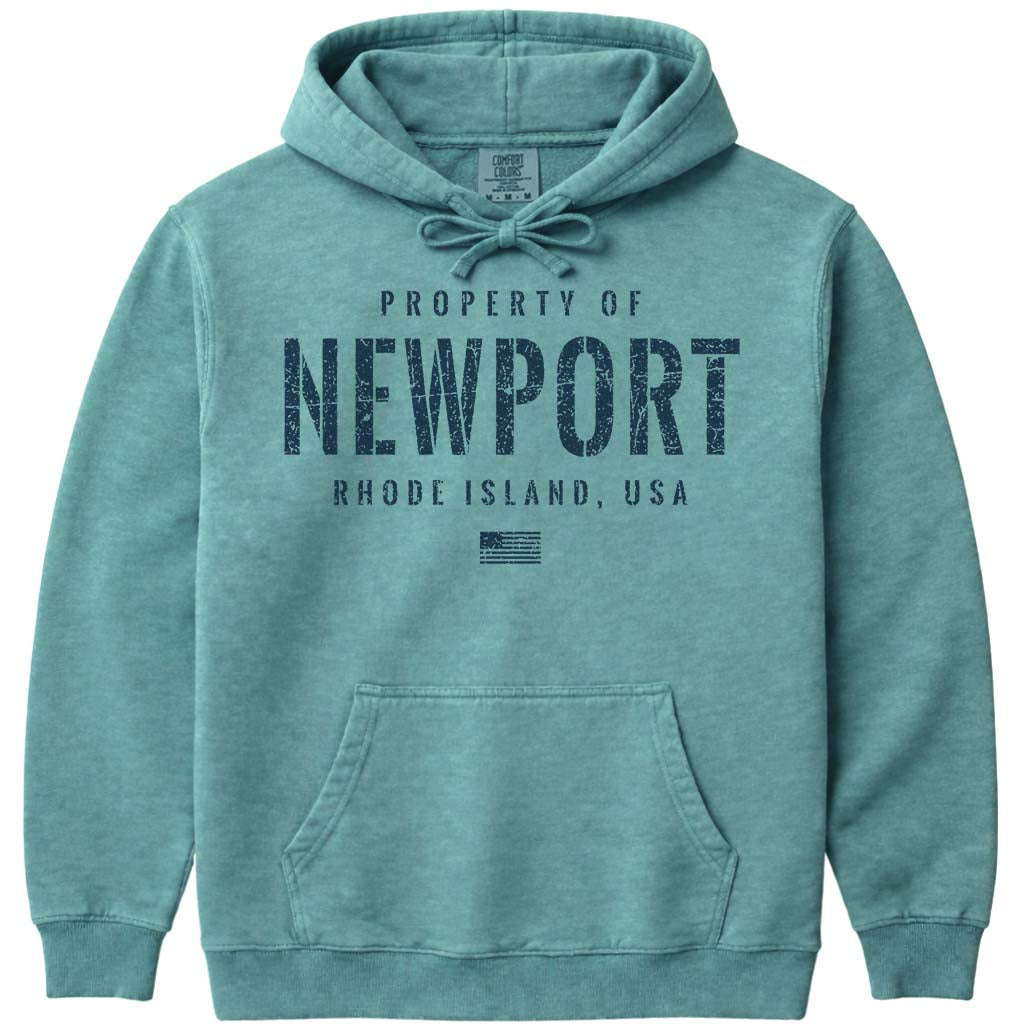 Property of Newport Rhode Island Hoodie - Seafoam