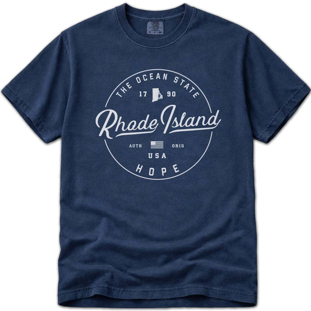 State of Rhode Island T Shirt - Navy