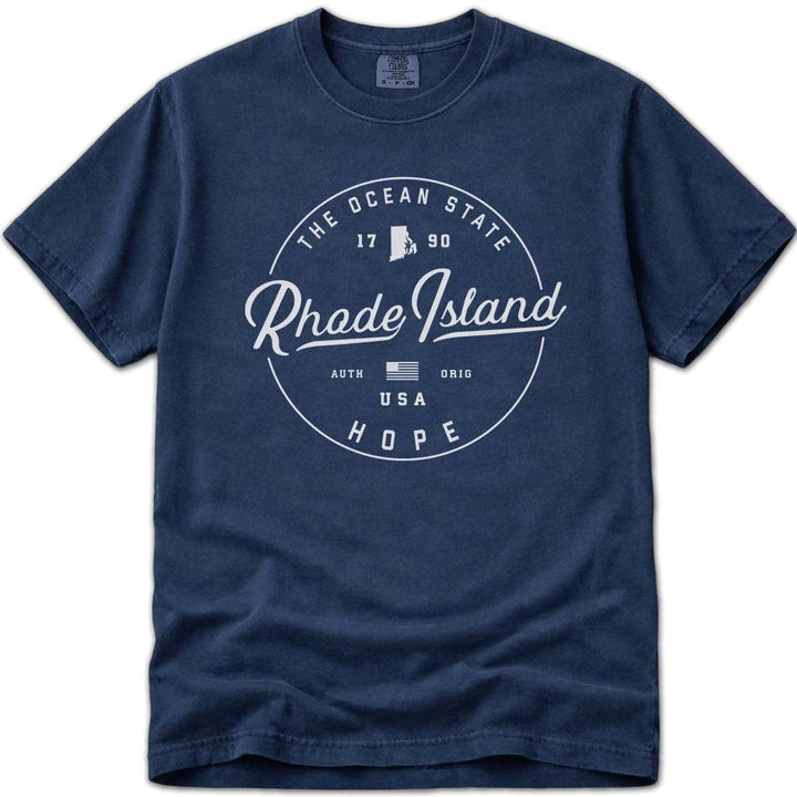 State of Rhode Island T Shirt - Navy