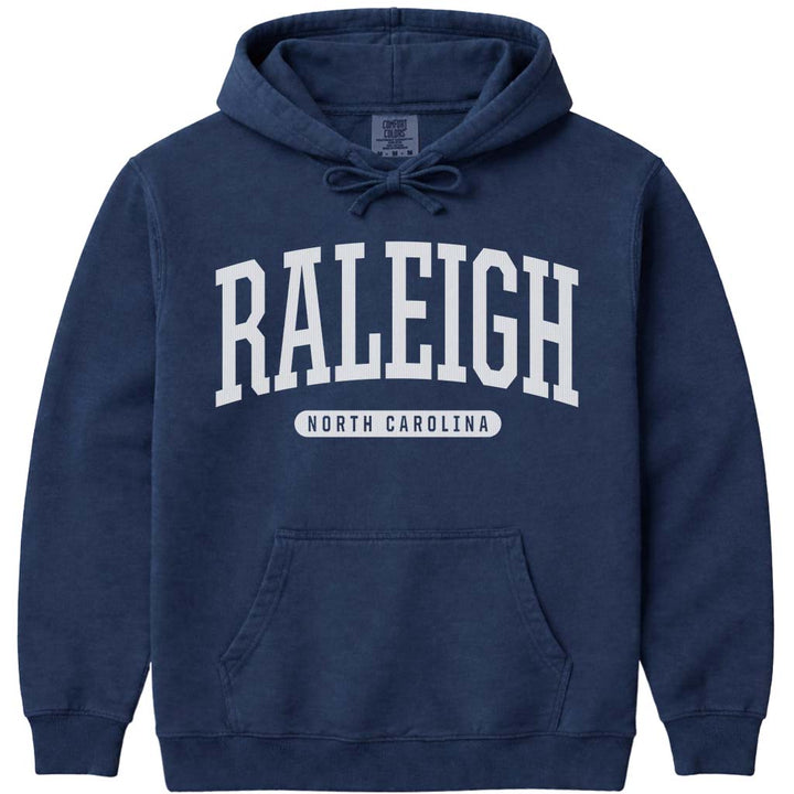 Raleigh North Carolina Hoodie Sweatshirt - Navy