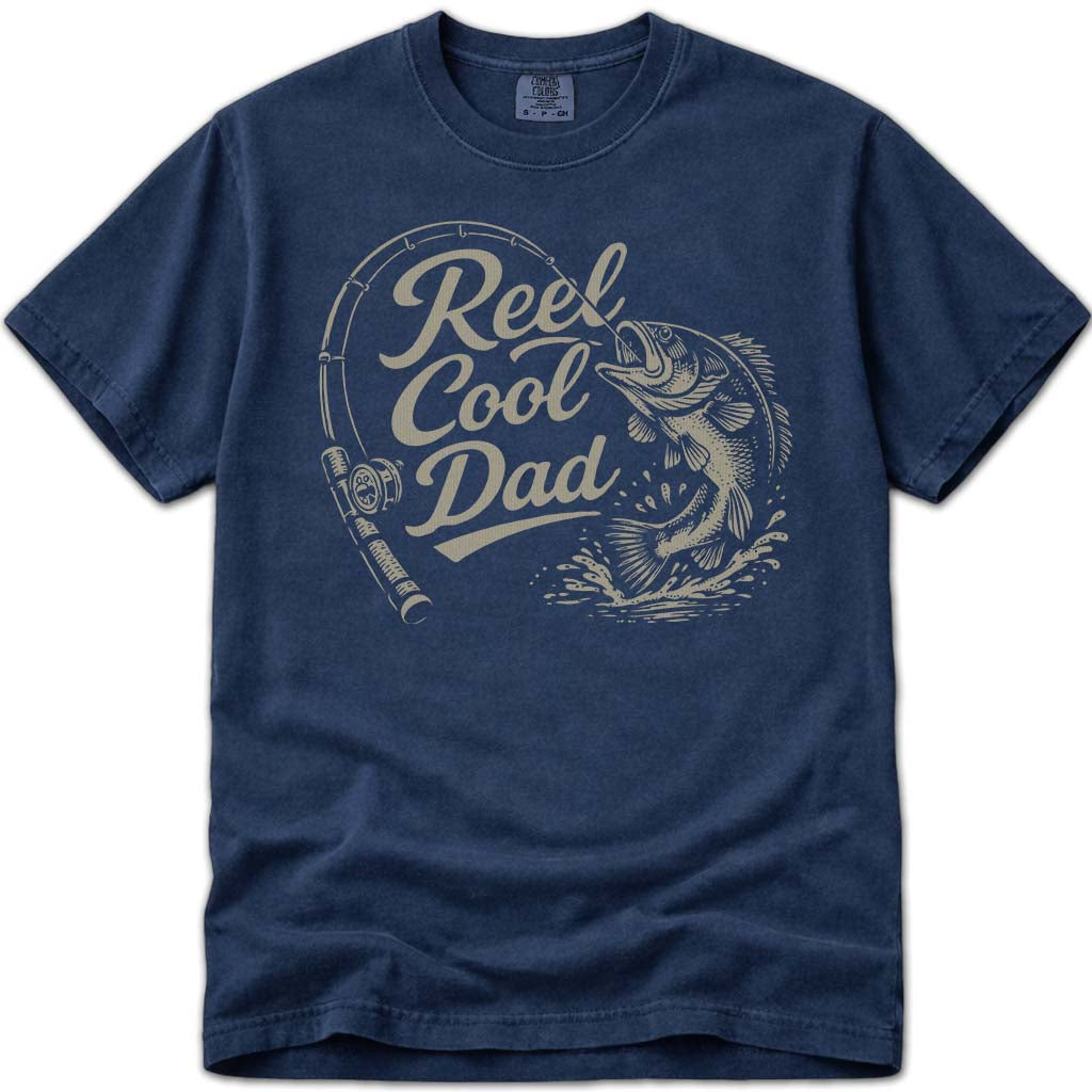 Reel Cool Dad Fathers Day Fishing Tee