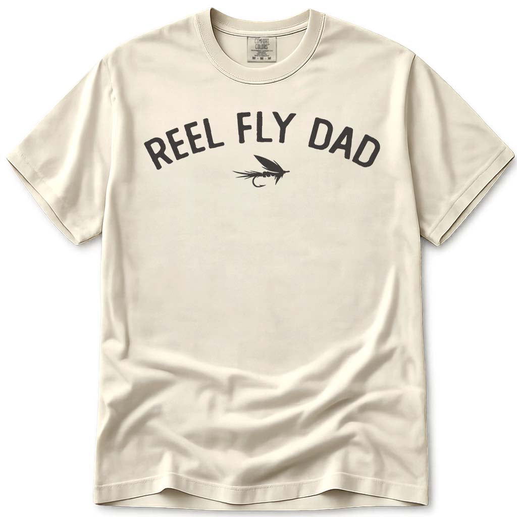 Reel Fly Dad Funny Fishing Tee - Ivory