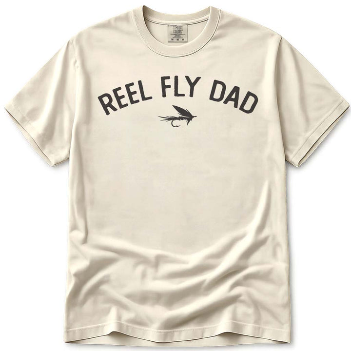 Reel Fly Dad Funny Fishing Tee - Ivory