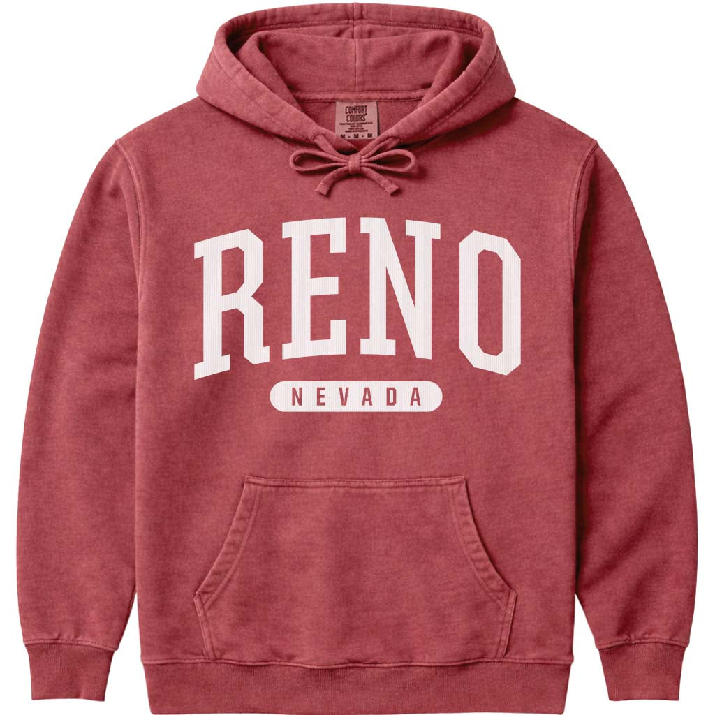 Reno Nevada Hoodie Sweatshirt - Crimson