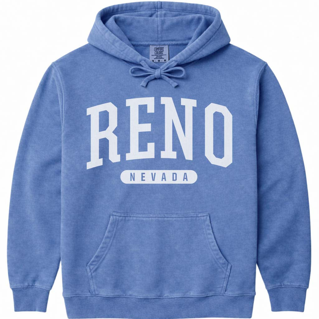 Reno Nevada Hoodie Sweatshirt - Flo Blue