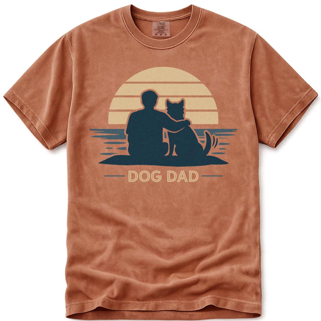 Retro Beach Sun Dog Dad Tee - Yam