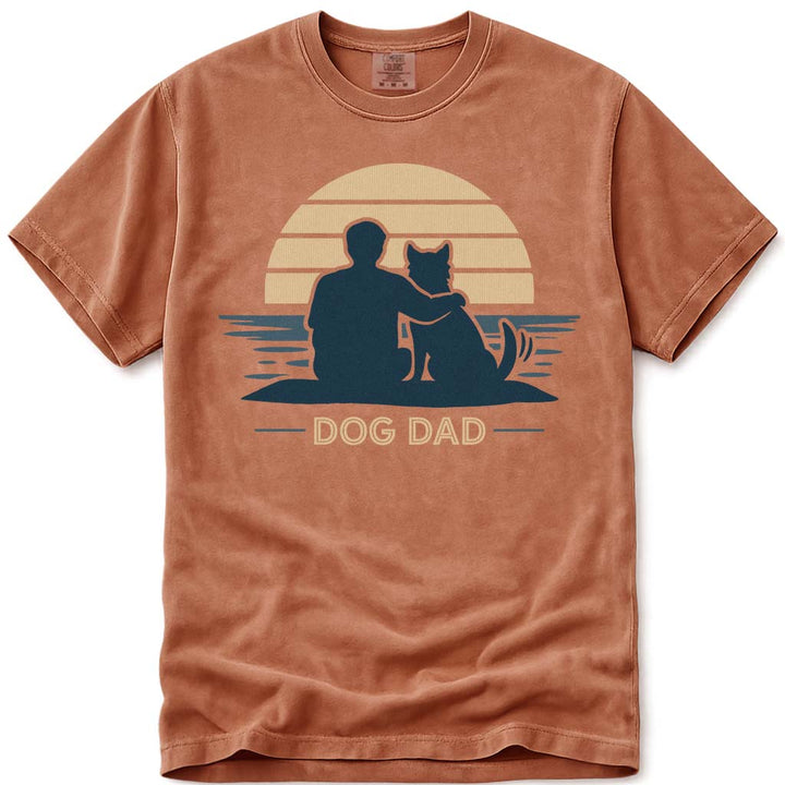 Retro Beach Sun Dog Dad Tee - Yam