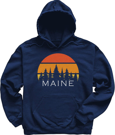 Retro Maine Sunset Hoodie