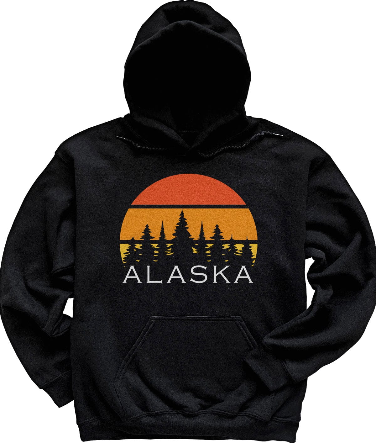 Black Retro Sunset Alaska Sweatshirt