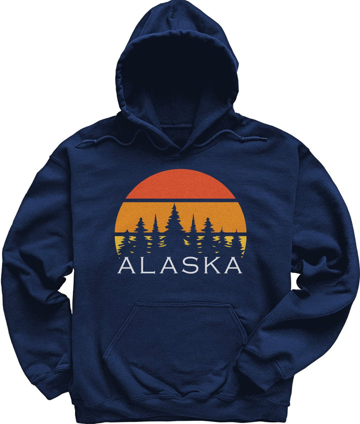 Navy Retro Sunset Alaska Sweatshirt