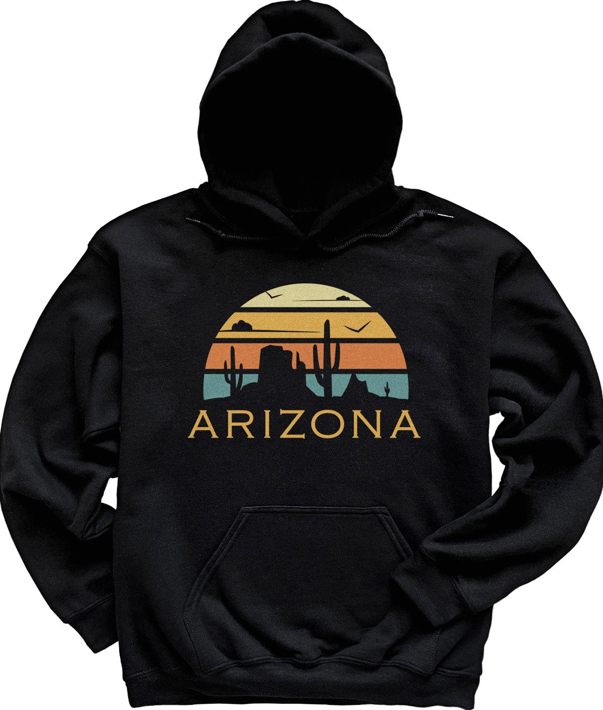 Black Retro Sunset Arizona Sweatshirt