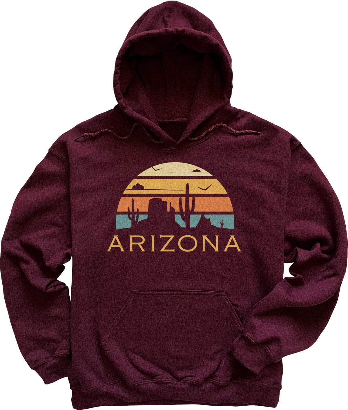 Maroon Retro Sunset Arizona Sweatshirt