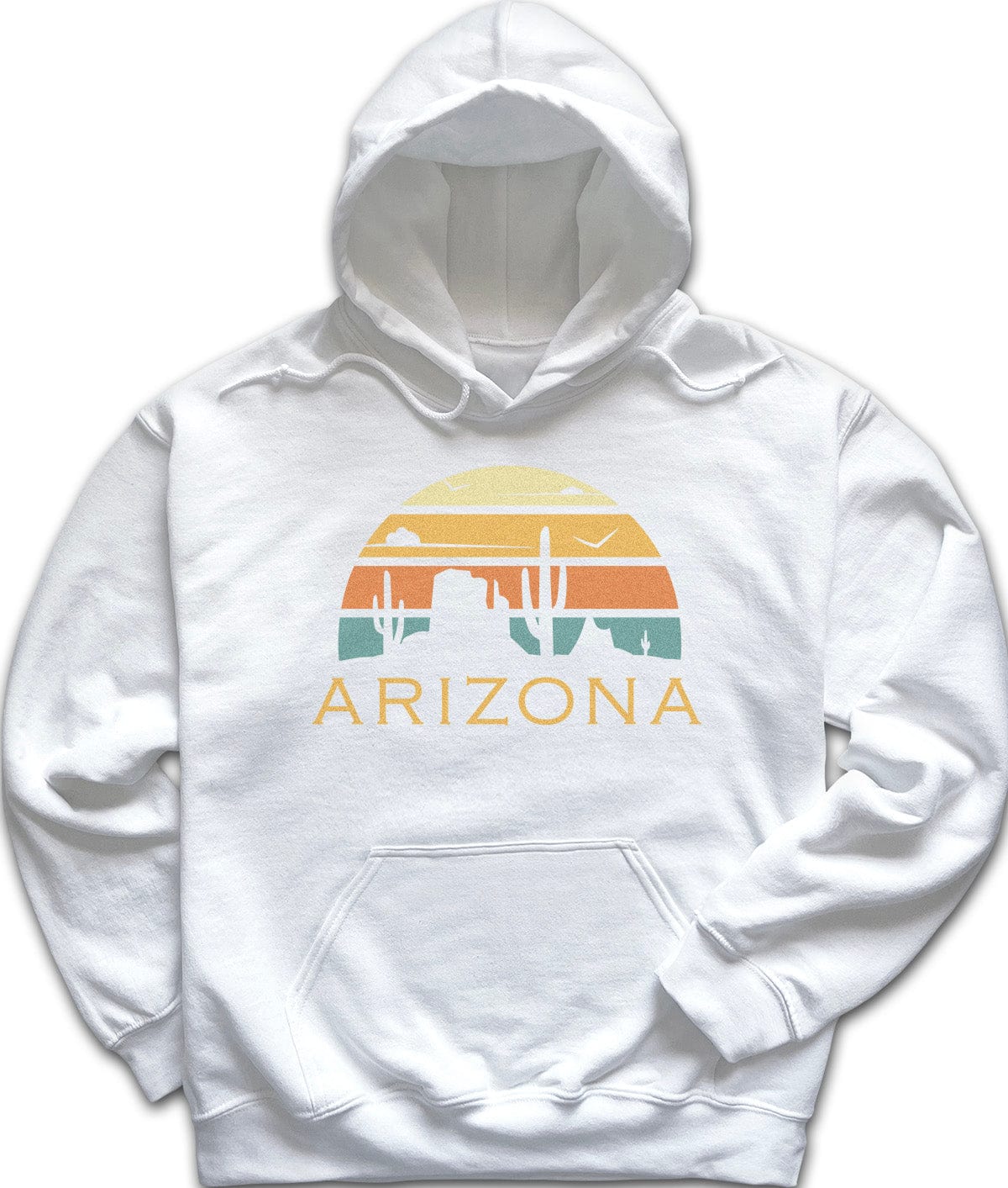 White Retro Sunset Arizona Sweatshirt