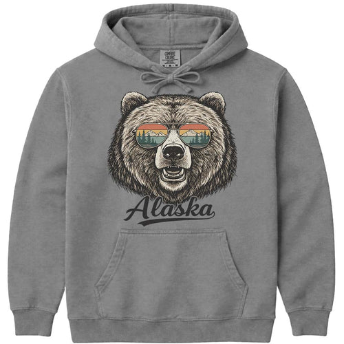 Retro Alaska Bear Hoodie Sweatshirt