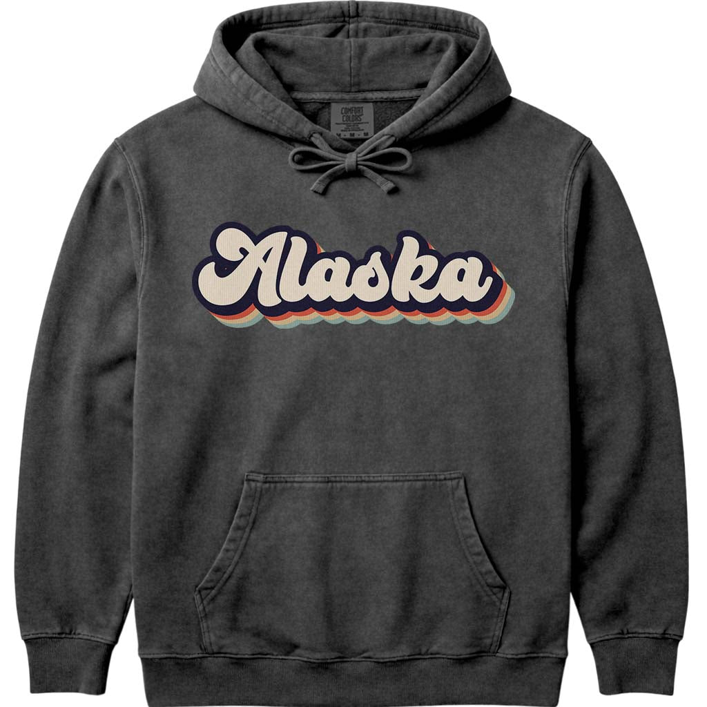 Retro Alaska Hoodie Sweatshirt - Pepper