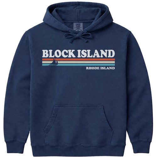 Retro Block Island Sailboat Hoodie Sweatshirt