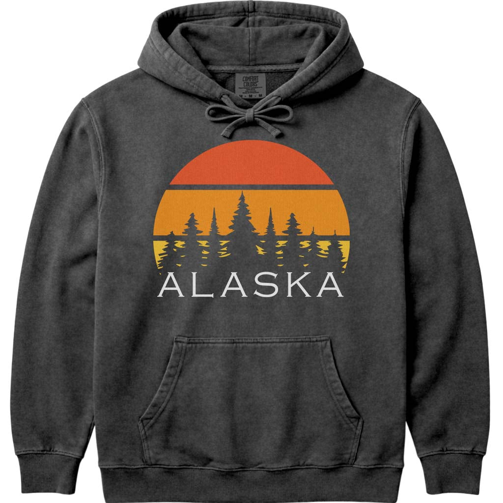 Retro Sunset Alaska Sweatshirt - Pepper