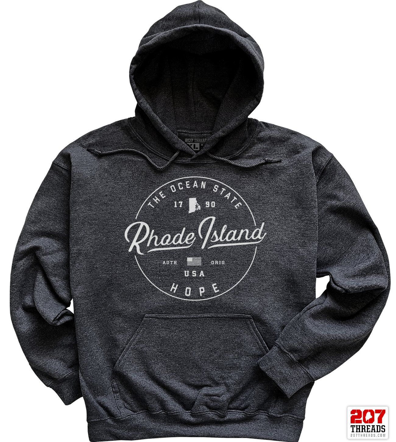 State of Rhode Island Hoodie - RI Sweatshirt