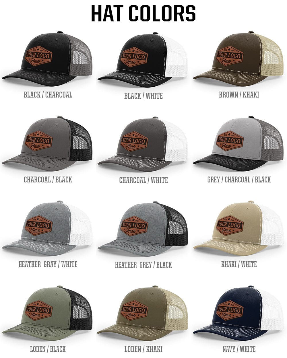 Custom Patch Hats - Richardson 112 Classic Trucker Hat